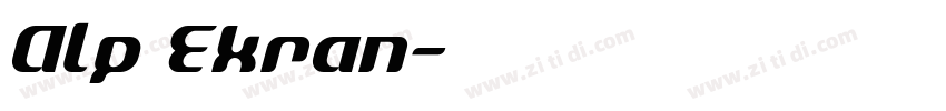 Alp Ekran字体转换